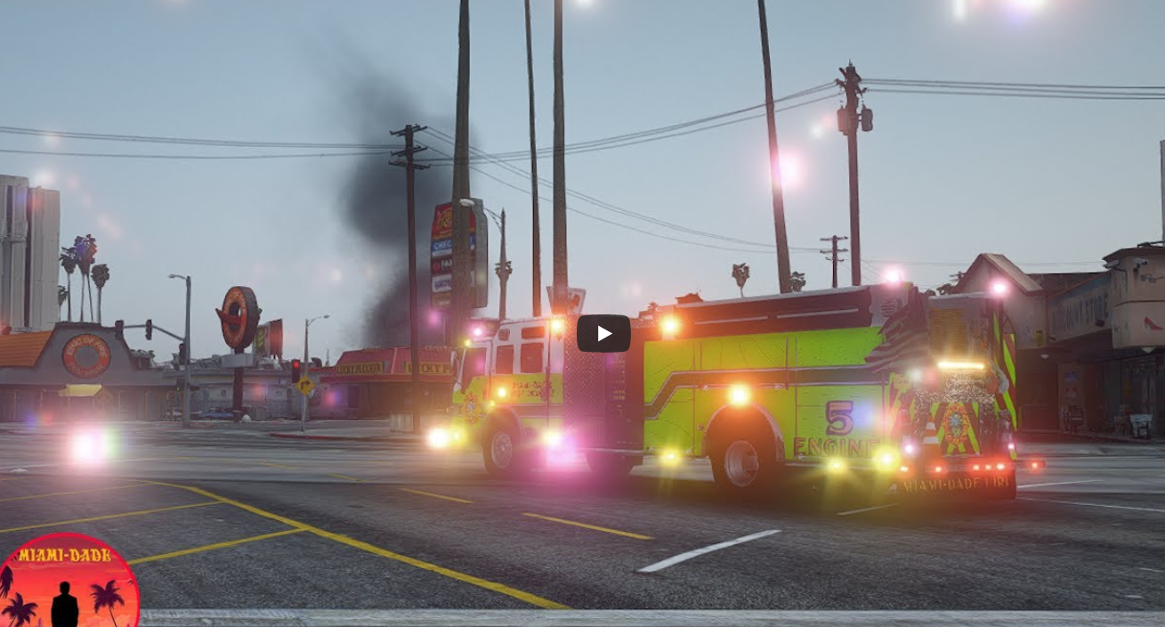 Hefty Gas Station Fire - Miami-Dade Response | FiveM [FivePD] 